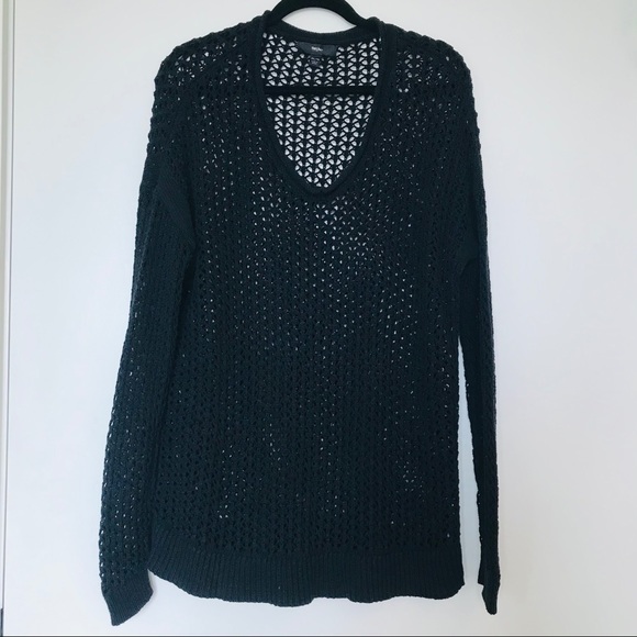💫Mossimo Black Knit Mesh Sweater - Picture 3 of 6
